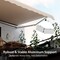 12x10 Feet Retractable Sunshade Awning Durable Aluminum Patio Shelter